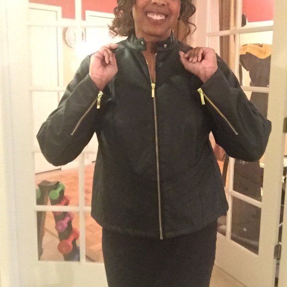 Lane Bryant Jackets & Blazers - Lane Bryant Faux Leather Moto Jacket Black 18/20 W